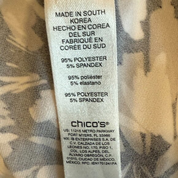 Chico's Neutral Floral Sleeveless Midi Dress - Picture 5 of 5